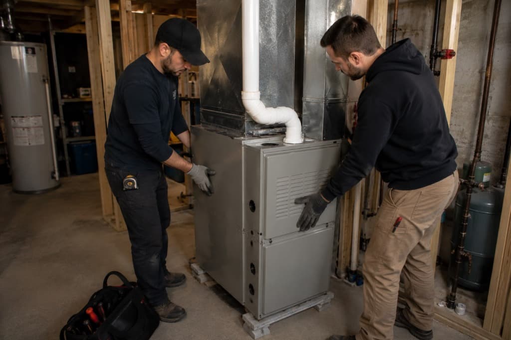 High Efficiency Gas Furnace Installation in Texas